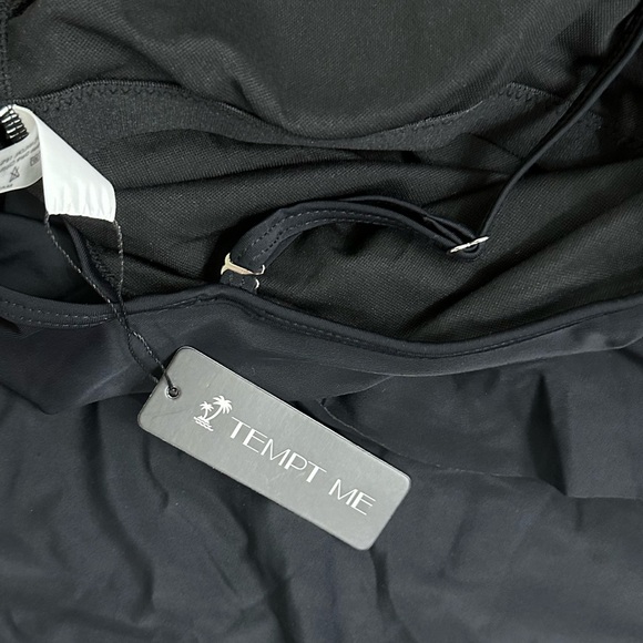 Tempt Me Women's One Piece Swimsuit Vintage Off Shoulder Ruffled swimsuit Large - Picture 9 of 10